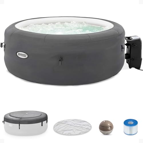 6 Person Inflatable Hot Tub with Built-in Pump and Cover W29735