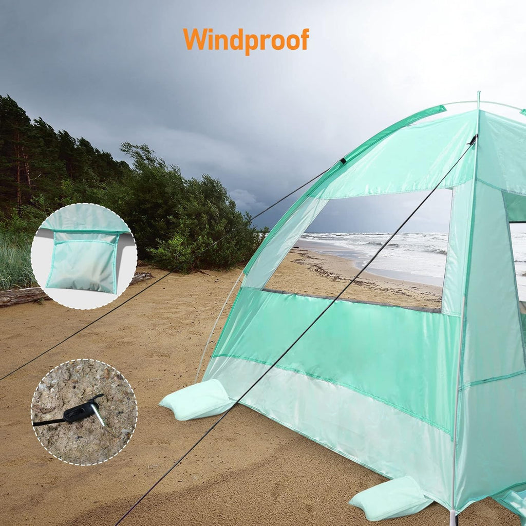 Green 2 Person Pop Up Beach Tent C203821