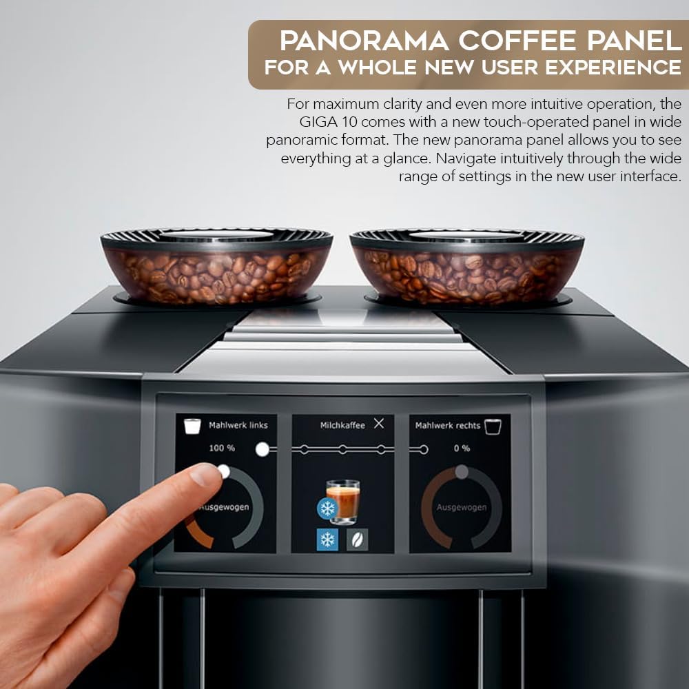 Diamond Black Automatic Espresso Machine Bundle with Water Stabilizer, Milk System Cleaner Mini-Tabs, Cleaning Tablets, Milk Containers, and Coffee Bean (6 Items) N124379