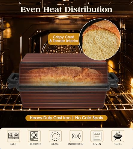 Cast Iron Loaf Pan With Lid, 9×5 in P183714