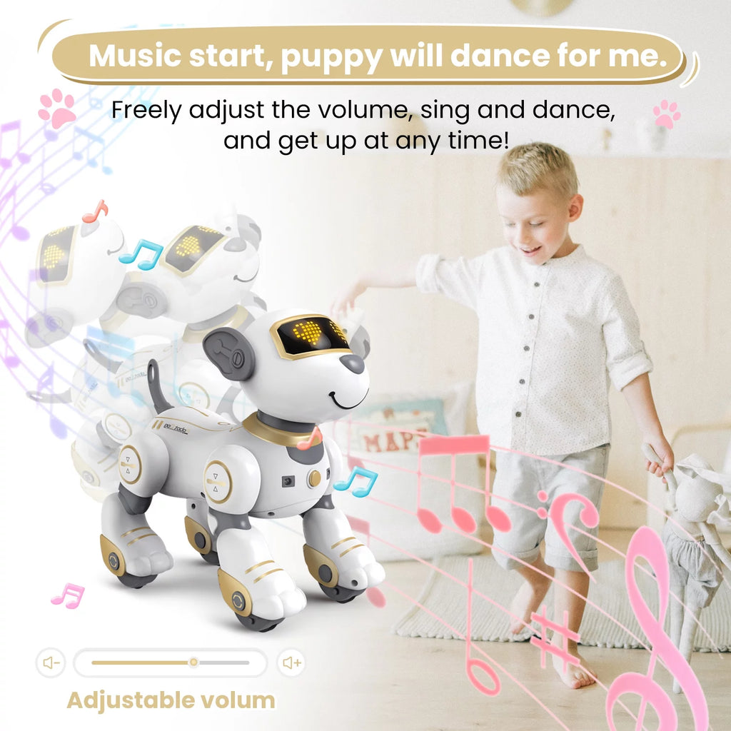 Gold Robot Dog Interactive Robot Pet D615