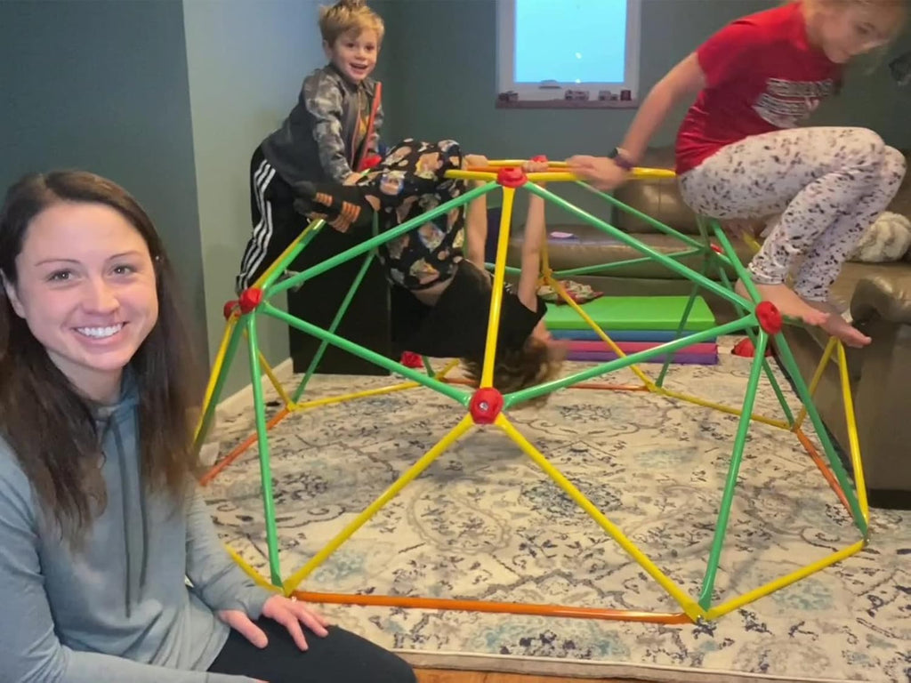 6FT Geometric Dome Climber for Kids Outdoor Jungle Gym Monkey Bars T663