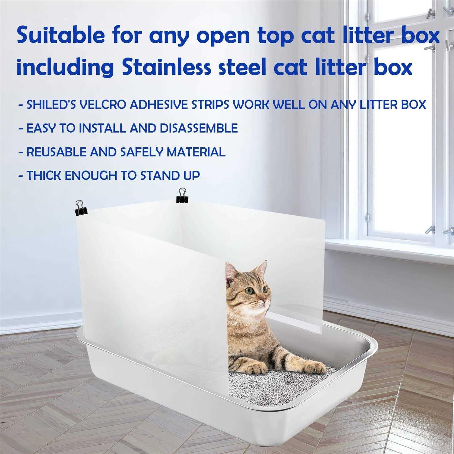 3 Pcs Cat Litter Box Pee Shields C49220