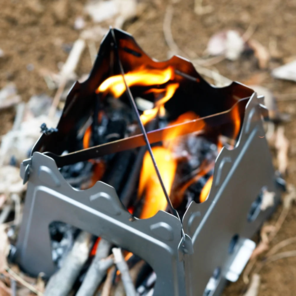 Titanium Wood Burning Camping Stove Z3749