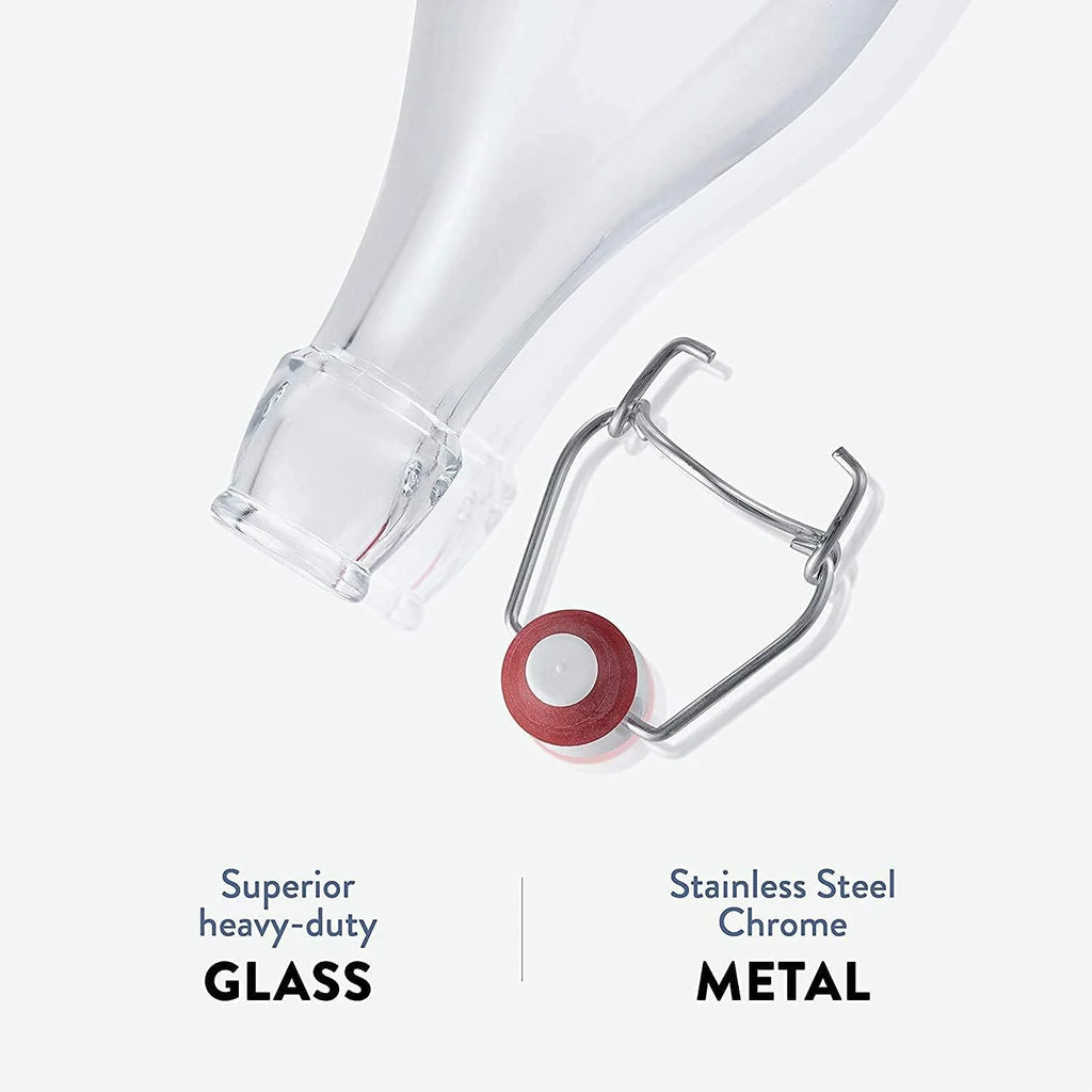 Clear Glass Bottle With Stopper, 33 3/4 oz. H546348