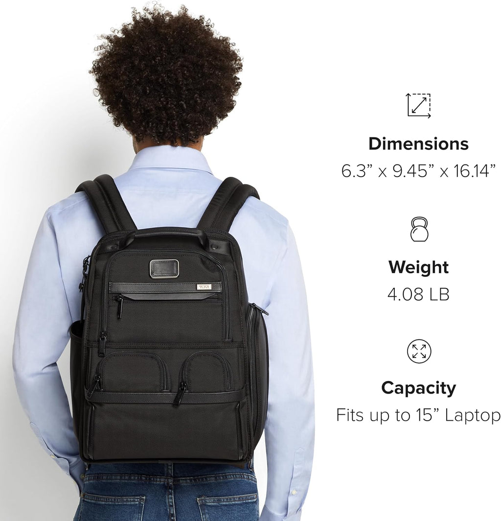 Black Ballistic Nylon Laptop Backpack P340