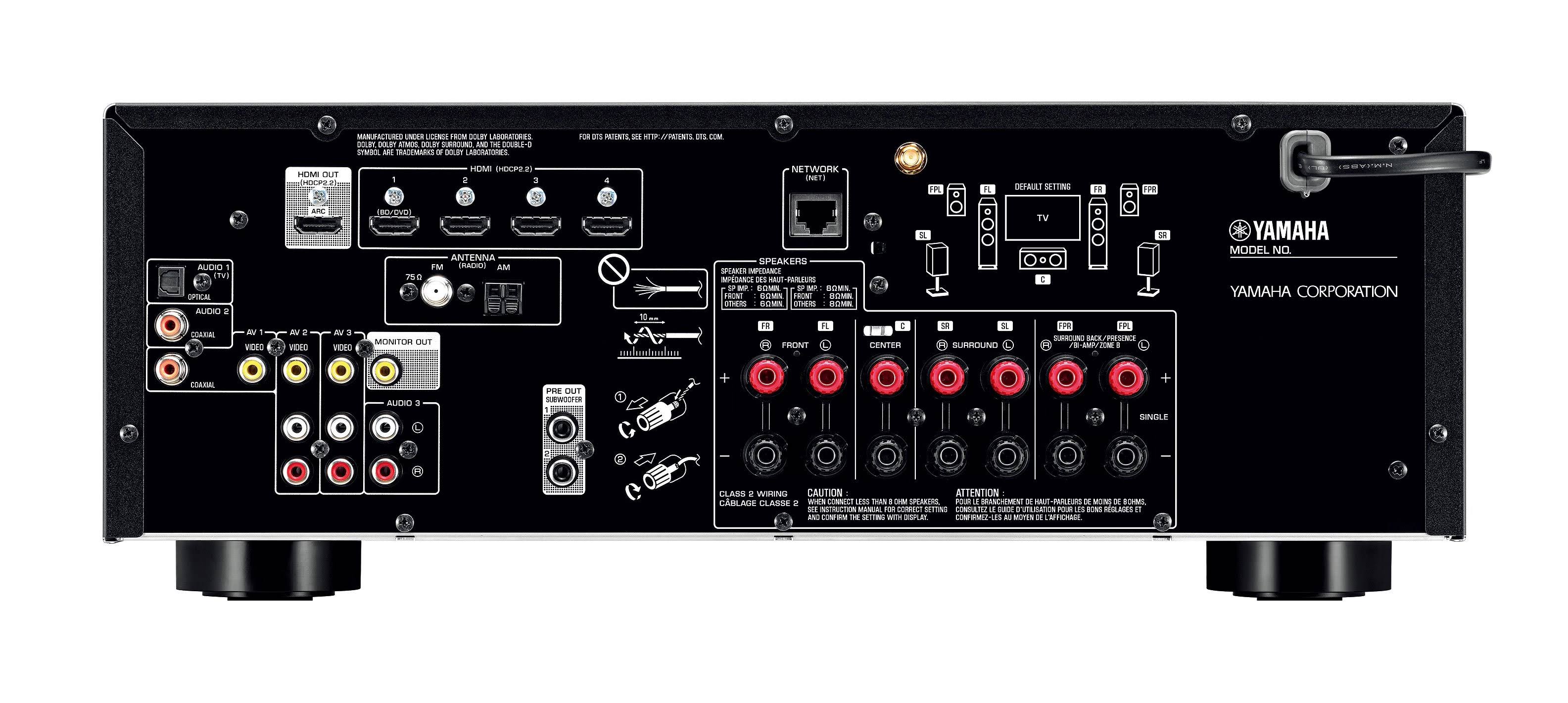 Black 7.2 Channel AV Network Receiver I695704