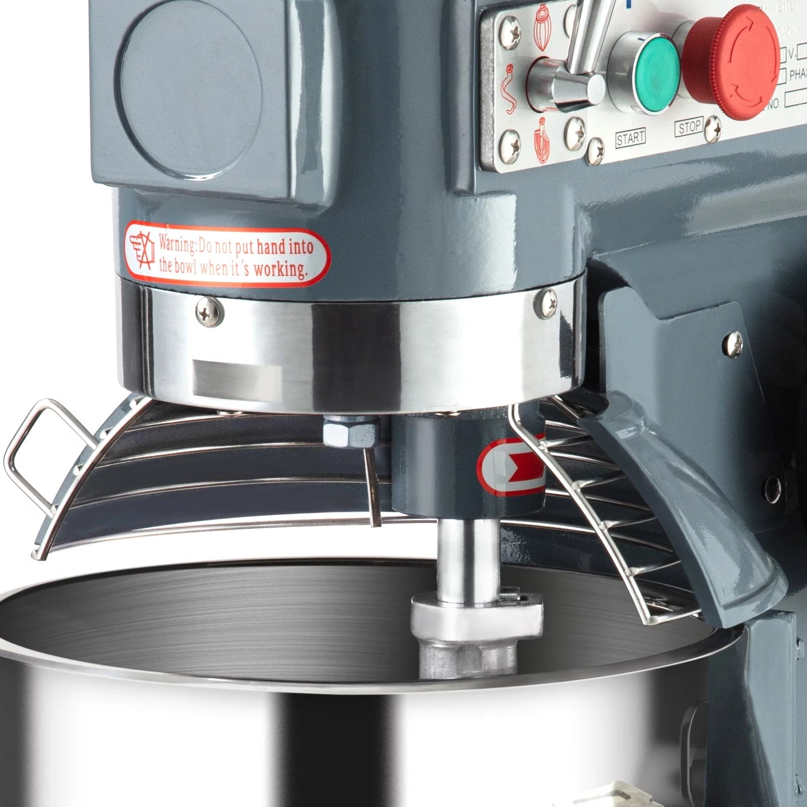 15Qt 600W 3-Speed Commercial Stand Mixer with Stainless Steel Bowl, Dough Hook, Whisk, Safety Guard Z756450