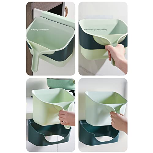 Green Plastic Small Trash Bin B502