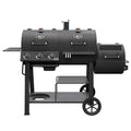 Black Charcoal and Gas Smoker & Grill Y36487