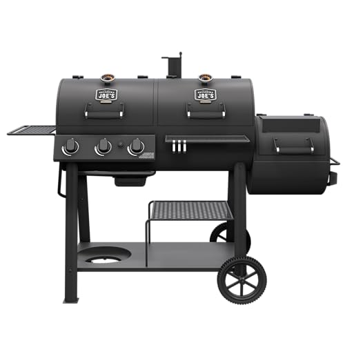 Black Charcoal and Gas Smoker & Grill Y36487