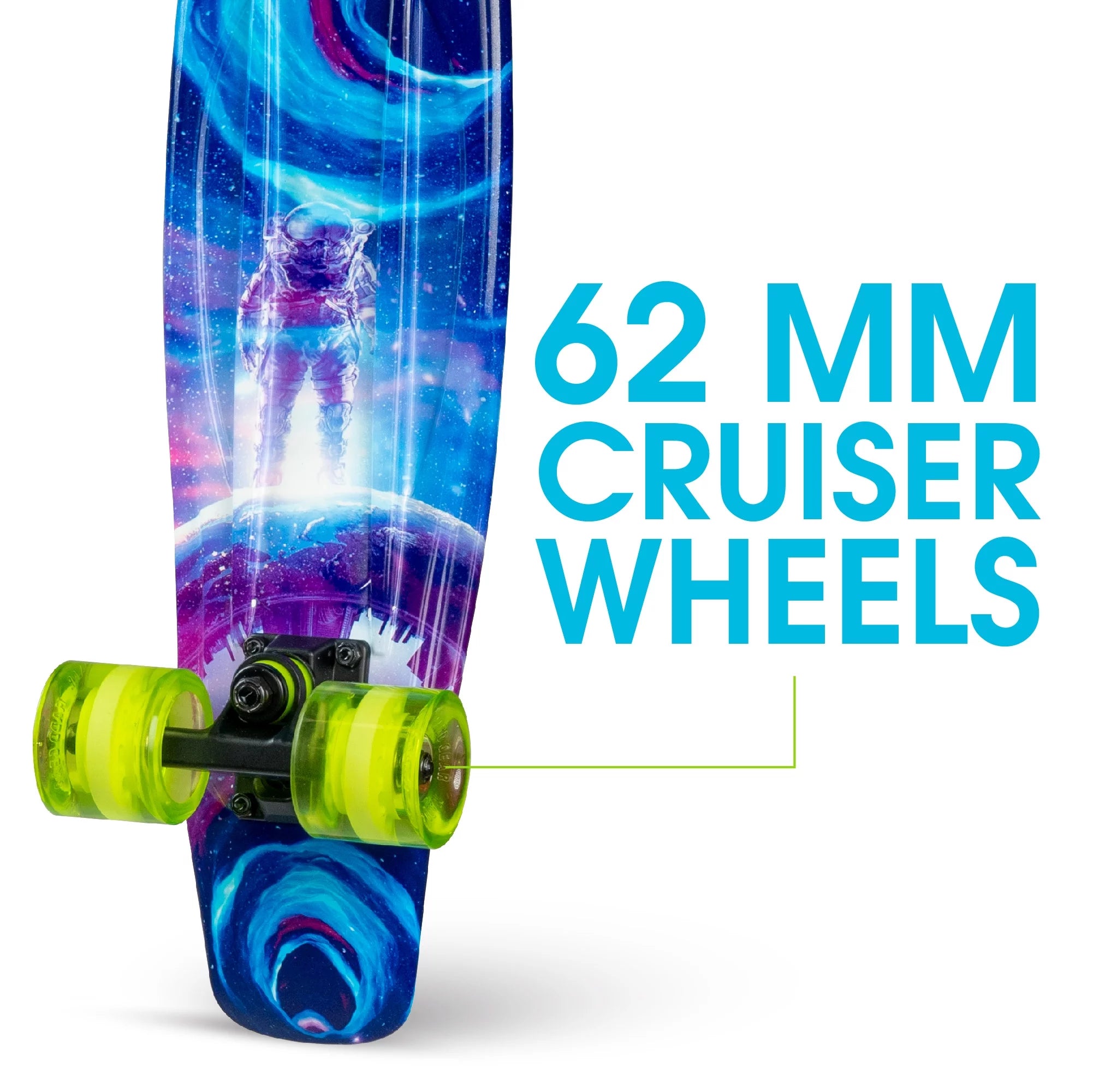 22" Retro Mini Cruiser Skateboard with 62 mm Wheels D39843