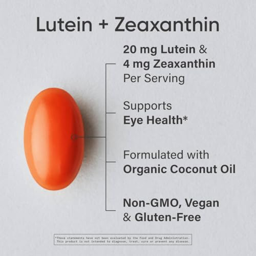 Lutein and Zeaxanthin Capsules - 120 Veggie Softgels U49062