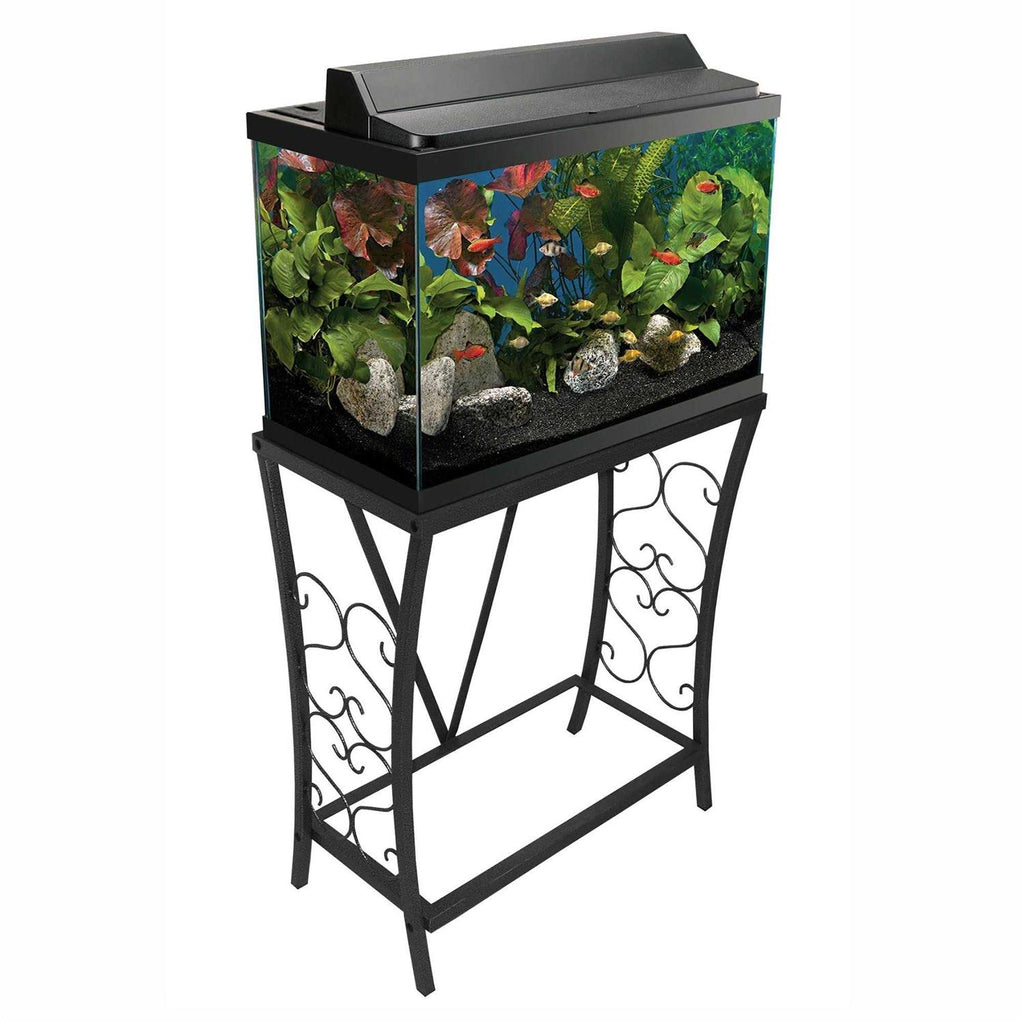 20 Gallon Scroll Aquarium Stand Black U163569