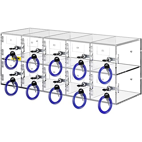 20 Slots Acrylic Wall-Mounted Cabinet with Door Locks and Keys Z2861