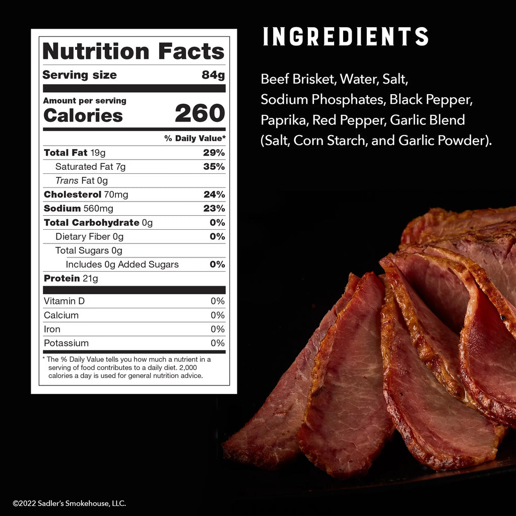Seasoned Sliced Beef Brisket, 3-6 lbs Plastic Package M495738