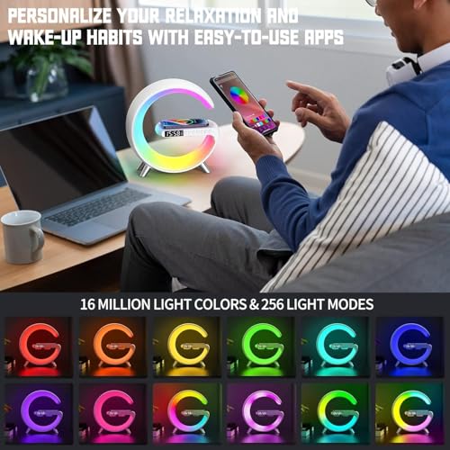 White Smart LED Table Lamp with Wireless Charger F9859