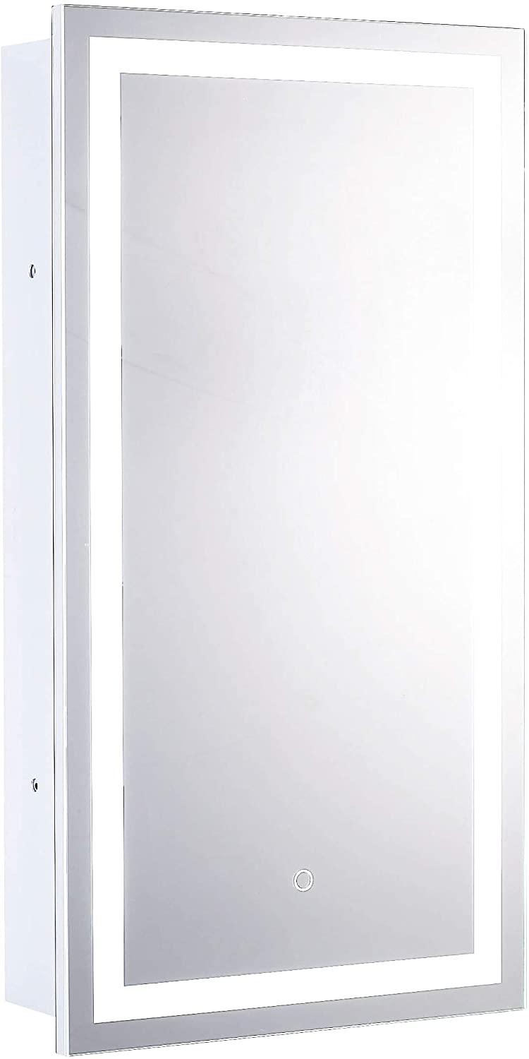Tri-color LED Single Door Cabinet Mirror Z6725