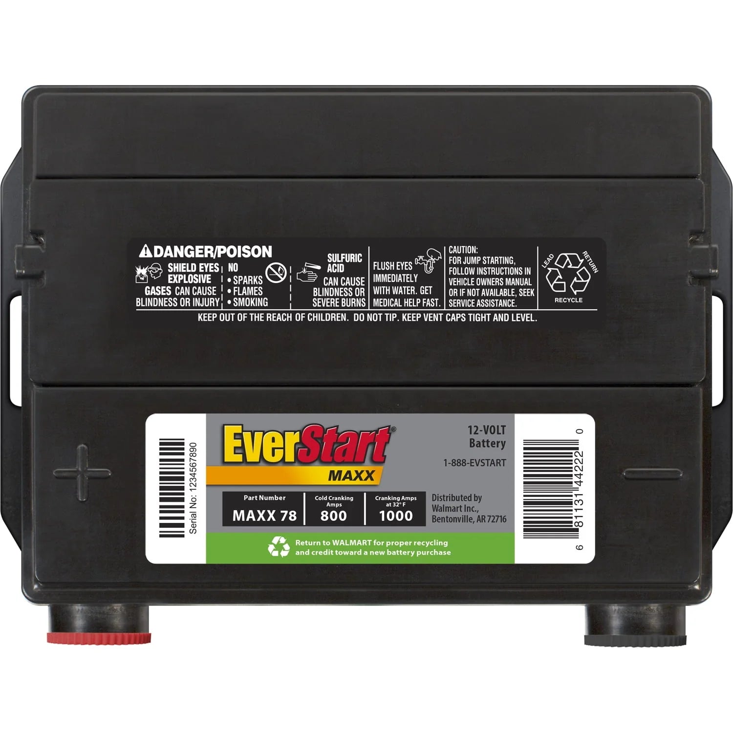 Group Size 78 12 Volt 800 CCA Lead Acid Automotive Battery J31339