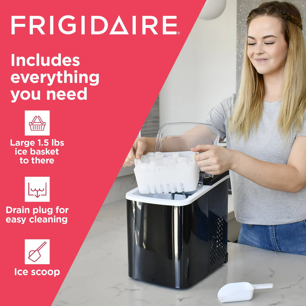 26 lb. Countertop Ice Maker Black Stainless Steel K45180