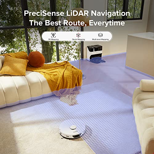Robot Vacuum and Mop Combo, Self Drying, Self Washing E195349
