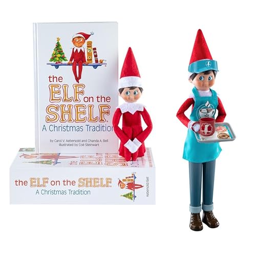 Christmas Tradition Box Set with Elf (Light Tone Boy), Story Book and Cocoa to Go Barista Accessory Set D411