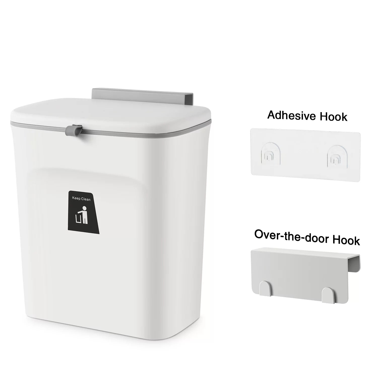 2.4 Gal Hanging Trash Can with Lid Z427934