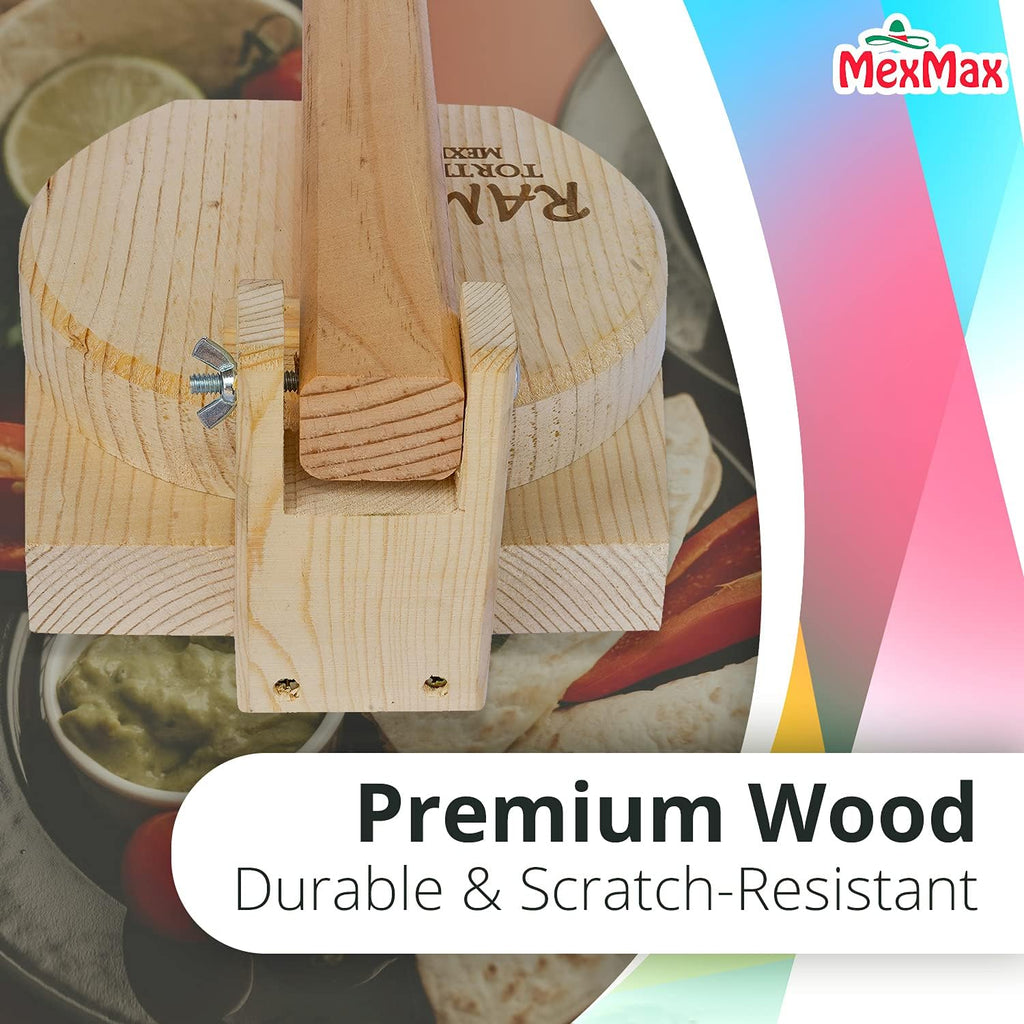 9 Inch Wooden Tortilla Presser F447896