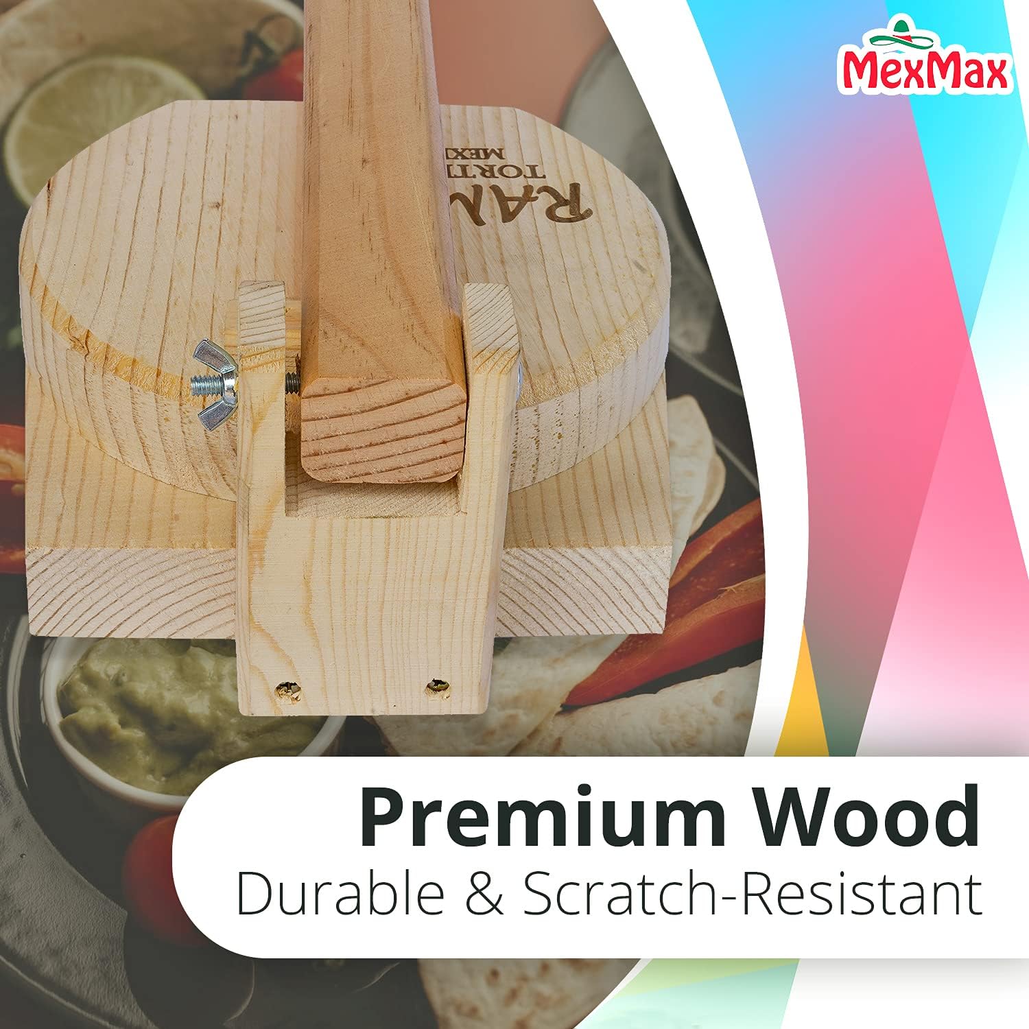 9 Inch Wooden Tortilla Presser F447896