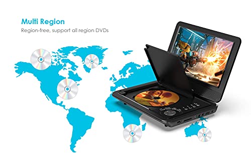 Purple Portable DVD Player with 10.5" Swivel Screen A50222
