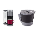 Single Serve K-Cup Pod Coffee Maker (Black) with Universal Reusable Filter (Gray) A581