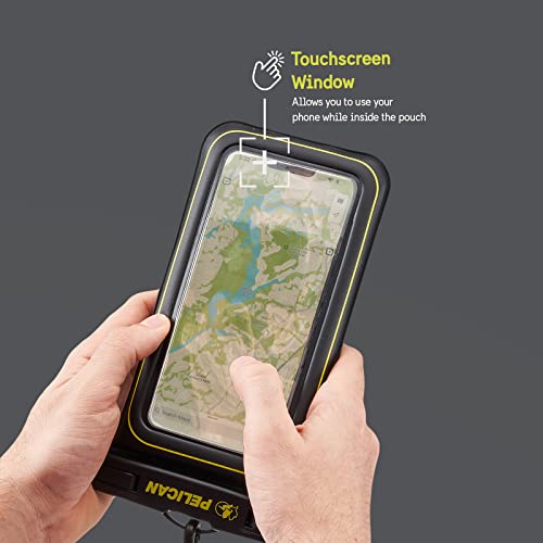 IP68 Waterproof Floating Phone Pouch Black Hi Vis Yellow Regular and XL Size C967