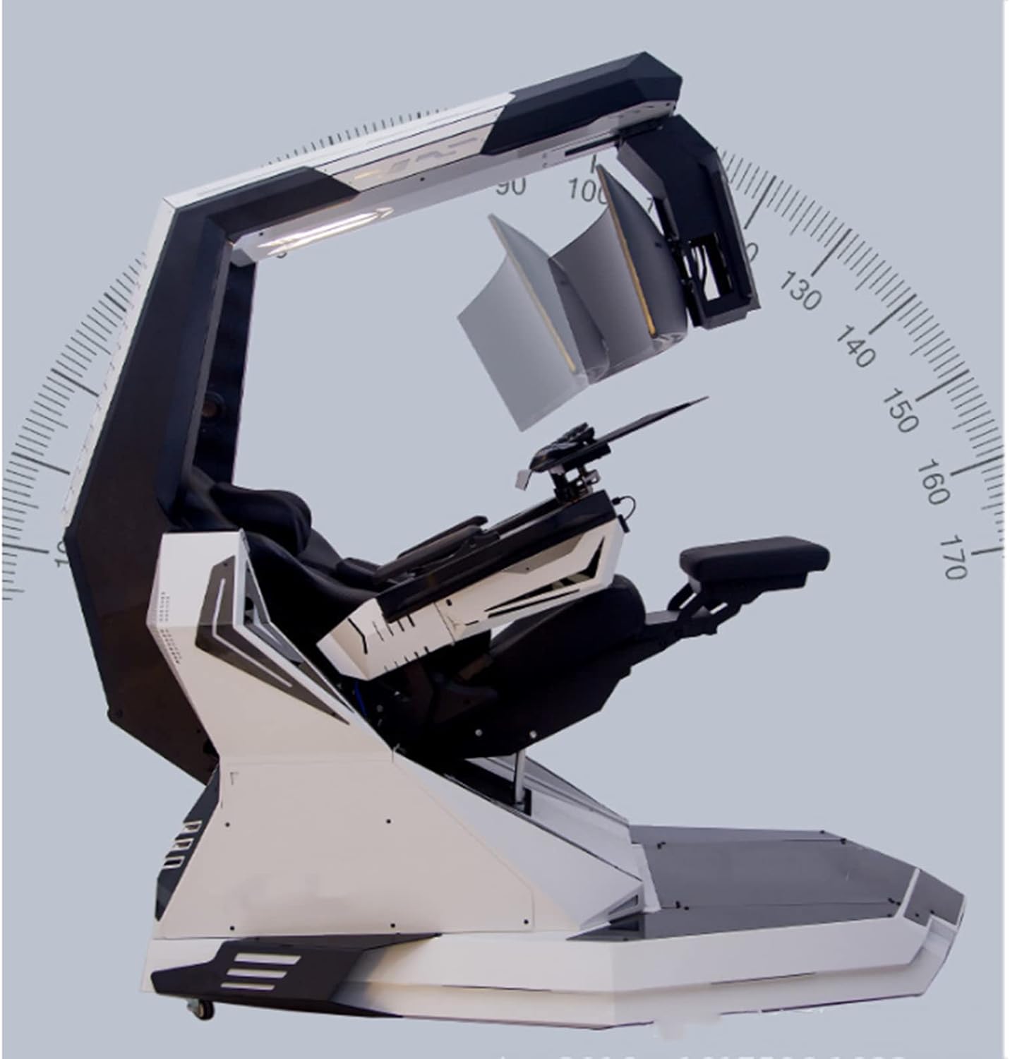 Ergonomic Game Chair with Pedals and Massage B47441
