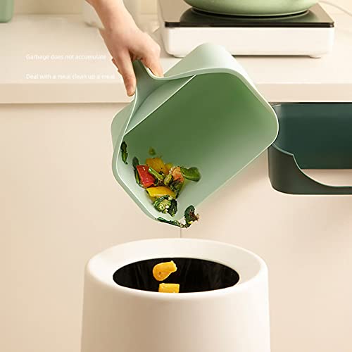 Green Plastic Small Trash Bin B502
