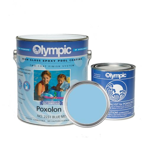 Blue Mist 1 Gallon two-part epoxy swimming pool paint R185
