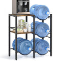 5 Gallon Water Jug Holder with Wood Storage Shelves Y67233