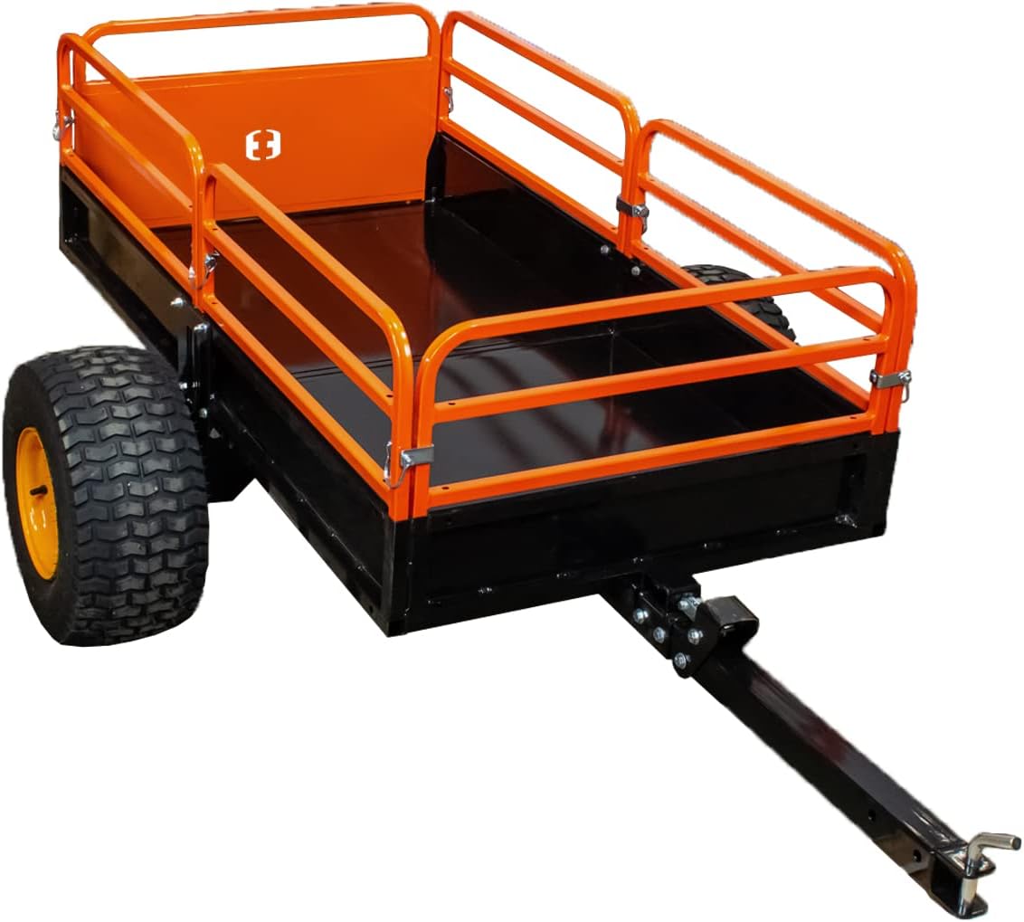Heavy Duty Utility Cart Cargo Trailer 1000lb Capacity 12 cu. ft. E956