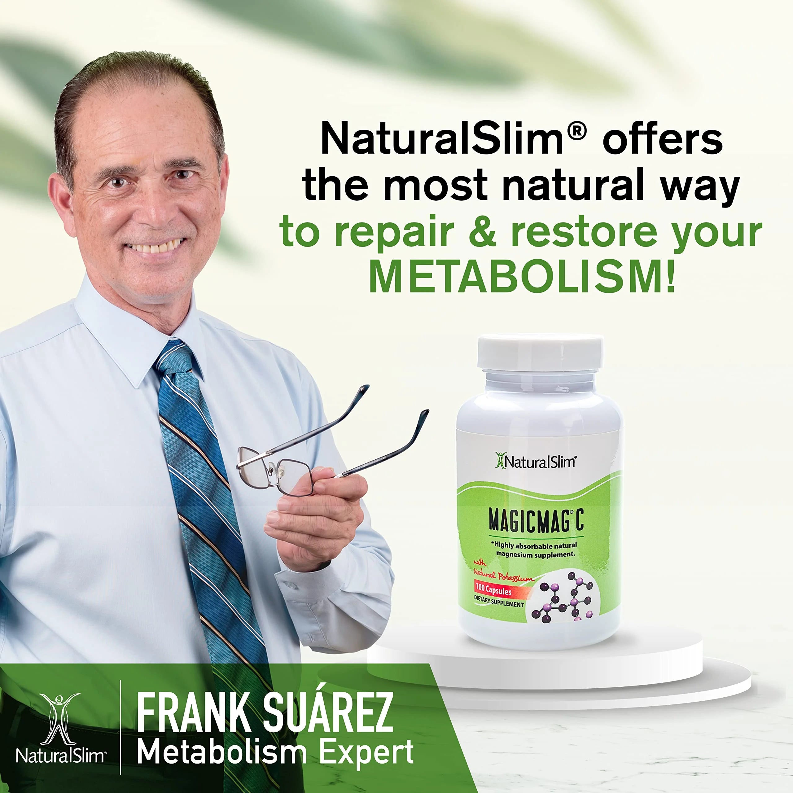 2-Pack Magnesium Citrate Capsules with Potassium, 100 Ct B275465