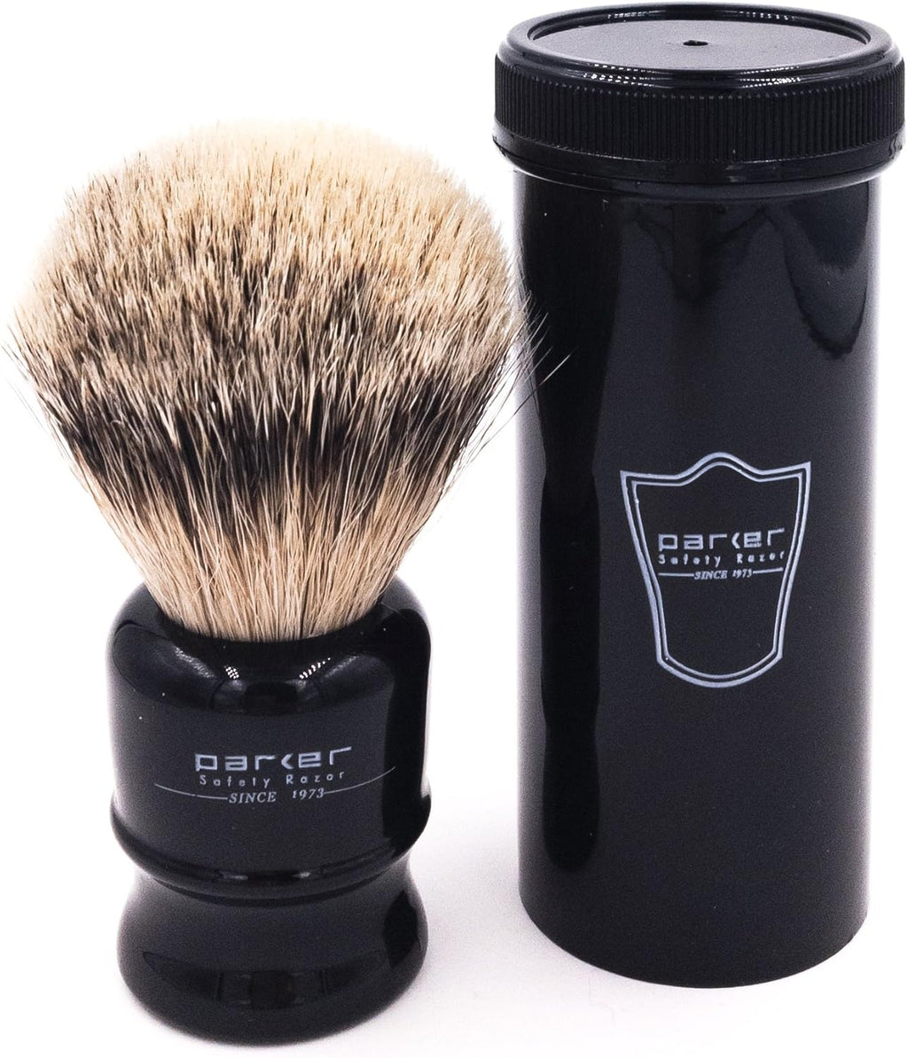 100% Silvertip Travel Shave Brush with Case, Black S914153
