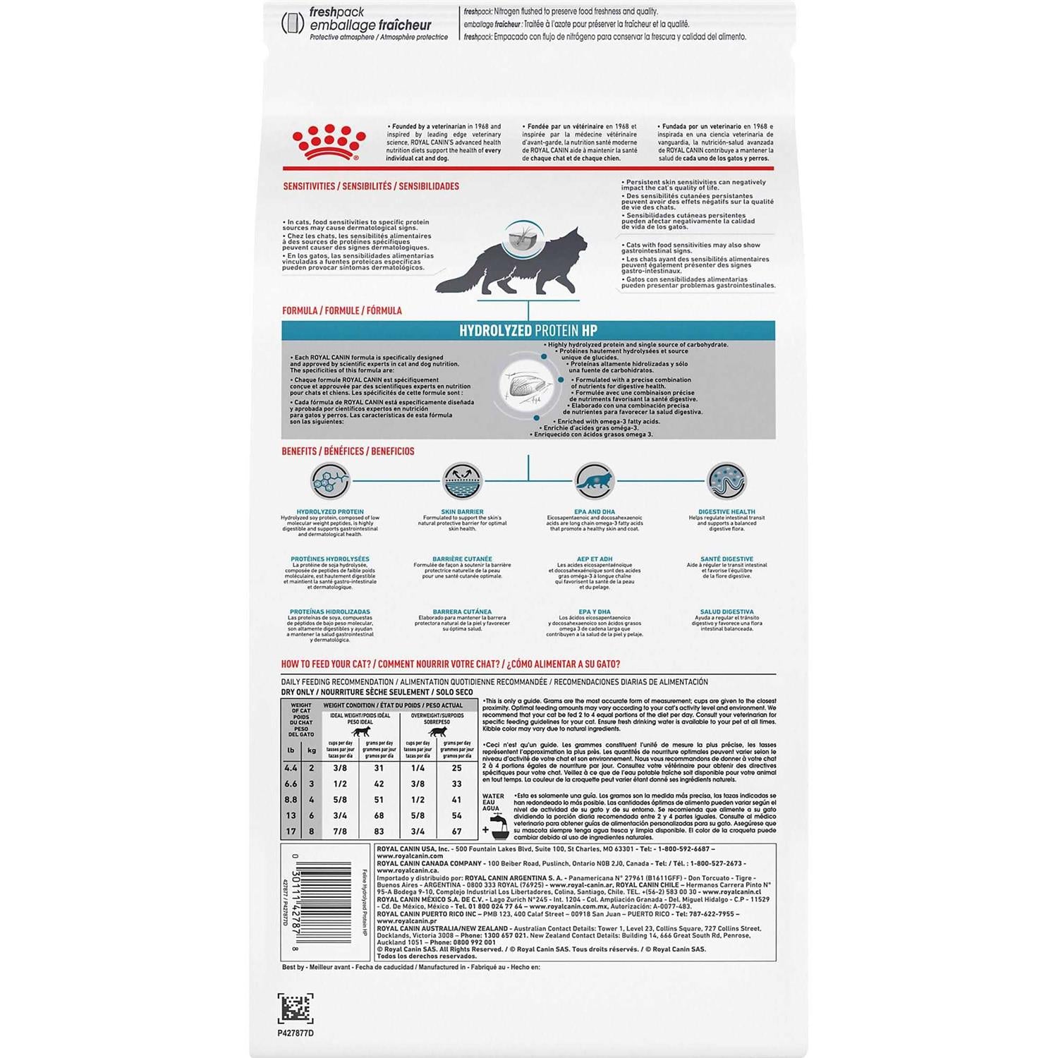 Hypoallergenic Hydrolized Protein Cat Dry Food M35746