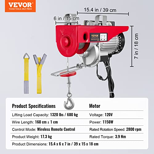 1320LBS Wireless Electric Hoist H71016
