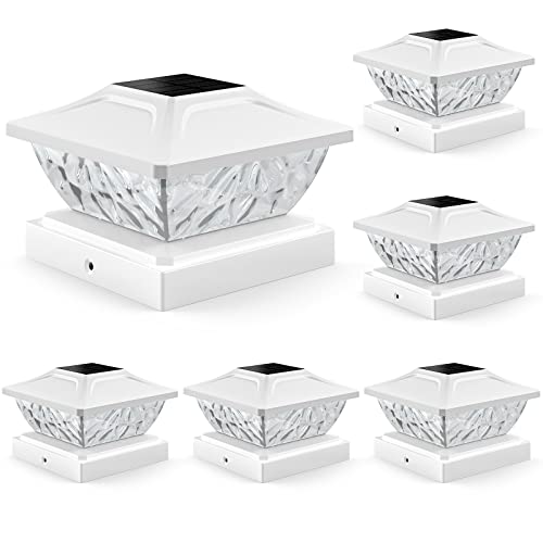 12 Pack Solar Post Cap Lights for 4x4 4.5x4.5 5x5 Posts M6102