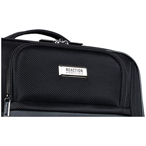 Black 20-Inch Lightweight Softside Expandable 8-Wheel Spinner Luggage Y2194