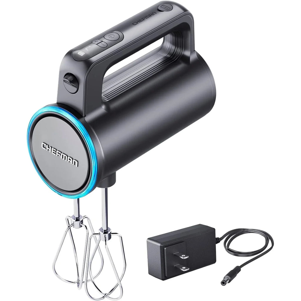 Black Cordless Hand Mixer with 7 Speed Settings L4224