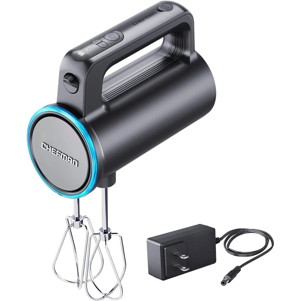 Black Cordless Hand Mixer with 7 Speed Settings L4224