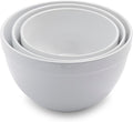 Set of 3 White Ceramic Mixing Bowls S1509