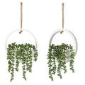 2 Pcs Artificial Hanging Succulents Plants in Pot with Lanyard Z906