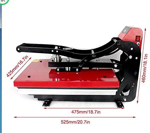 Magnetic Semi-Automatic T Shirt Heat Press Machine 16 X 20'' Large Heat Press Sublimation with Smart LCD B466120