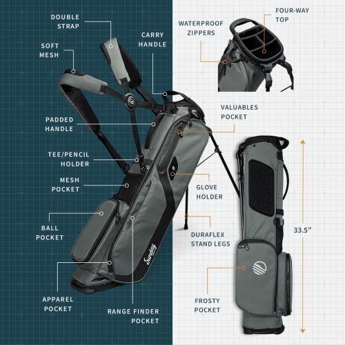 Lightweight Golf Stand Bag with Strap, 3.9 pounds J929244