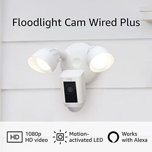White Floodlight Cam with motion-activated 1080p HD video Y5903